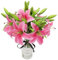 Künstliche Blumen 8 Stück künstliche Lilien mit 3 Knospen florale Kunst pflanzliche Blumen Latex Vollblume Real Touch für Heimdekoration Hochzeit Party Büro Restaurant (Rosa)