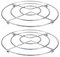 2 x Chrome HOT PAN Pot Stands Stainless Steel Round Trivet Holder Kitchen