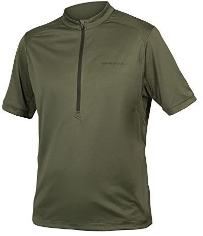 Endura Hummvee Ray II Manga Corta Maillot para Hombre, Olive Green, M