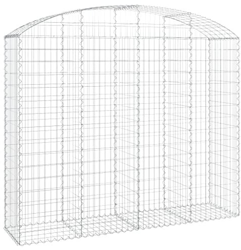 vidaXL Arched Gabion Basket 200x50x160/180 cm Galvanised Iron