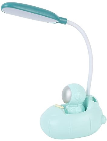 Hyuduo LED-Schreibtischlampe, Astronauten-Raumschiff, Augenschutz, 360 ° Biegbar, Wiederaufladbare USB-Nachttischlampe, Lern-Leselampe, für Schlafzimmer, Arbeitszimmer