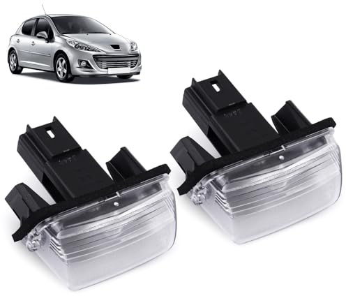ROBUST 2x Kennzeichenleuchte Nummernschildleuchte für Citroen Berlingo C3 Mk1 Mk2 DS4 Jumpy Saxo XSara Peugeot 206 207 306 307 308 406 407 5008 Expert Partner Traveller 6340 A3 6340.A3 6340A3