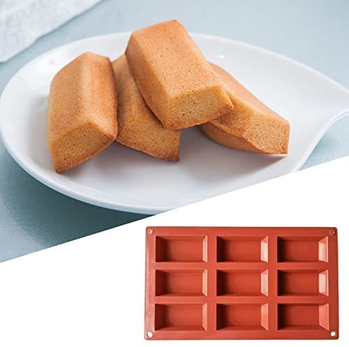 Smileshiney 2 Moule Barre De Céréales Silicone - Moule À Gâteau Financier À 9 Cavités - Moule Barre De Céréales - Moulle Silicone Rectangulaire - Moule À Biscuits en Silicone | pour Chocolat, uffin