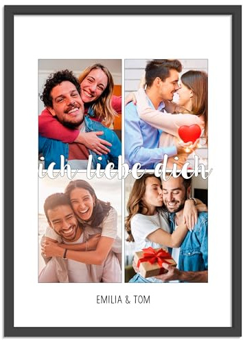 OWLBOOK® Personalisierte Geschenke für Frauen Männer Valentinstags Geschenke für Ihn Sie Fotogeschenke mit eigenem Foto Partner Geschenke mit Foto zum Jahrestag ich liebe dich Papier