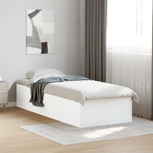 vidaXL Estructura de Cama Madera de ingeniería Blanca 90x190 cm
