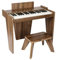ZIPPY MAT Kids Piano Keyboard Age 3+, 37 Keys Digital Piano for Kids, Music Educational Instrument, Wood Piano for 3+ Girls and Boys (Walnut Plus)