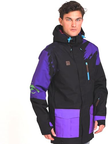OOSC Afterparty Jacke schwarz & lila Herren, Schwarz und Violett, XX-Large