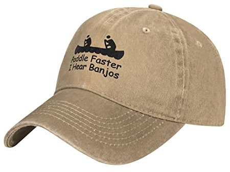 Baseball Cap Paddle Faster I Hear Banjos Golf Caps Unisex Trucker Hut Verstellbare Baseballkappe Für Outdoor Running Reisen