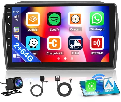 Inefala para Fiat Doblo 2009-2014 Opel Combo 2011-2021, 2G+64G Android 13, 9 Pantalla Táctil Radio Coche Bluetooth con Inalámbrico CarPlay Android Auto GPS WiFi FM/RDS Cámara Trasera Mic