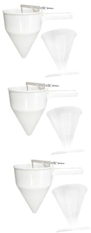 Ciieeo 3st Manueller Presstrichter Cremekegel Trichter Kuchendekorationswerkzeuge Schokoladentrichterspender Waffelspender Cremefarbener Konischer Trichter Backtrichterspender Teigspender