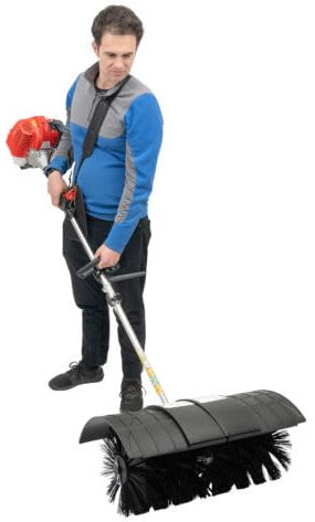 Balayeuse à moteur, fraise à neige, à essence, balayeuse à neige, balayeuse électrique, moteur 2,3 CV, 2 temps, largeur de balayage 56 cm pour feuilles, sable, gravier et tonte de gazon