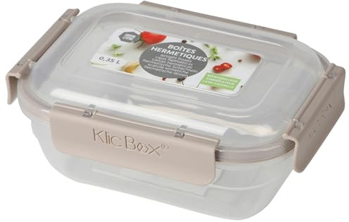 Mini Butter Dish Keeper Container with Clip Lock Lid Butter Cheese Holder Keeps Butter Fresh Fridge Countertop Food Meal Prep Lunch Storage Kitchen, Dishwasher & Microwave Safe (Taupe, Rectangle)