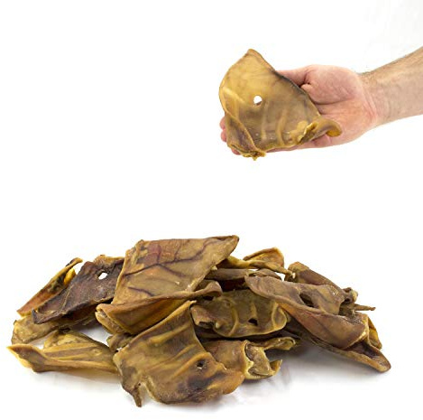 T.Forrest British Dried Whole Pig Ears for Dogs 1kg - 100% Natural Treats | High in Protein, Long Lasting Chew, Grain Free, Satisfying Gnawing Activity, Dental Care, Single Ingredient, No Rawhide