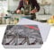 JOROBURO Divided Serving Tray with 6 Spoons, 6 Compartments Large Capacity Divided Condiments Box Condiment Serving Container Condiment Caddy Condiment Tray for Fruit (Stainless Steel)