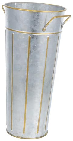 BATHVEVE Vintage Eisenblumen-Eimer Wasserdichter Dekorativer Metallblumenbehälter Rustikaler Flower Bucket Für Hochzeitsdekoration Und Arrangements