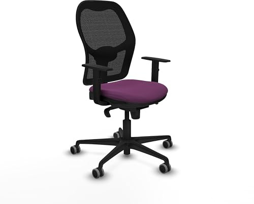 Piqueras y Crespo Ergonomischer Bürostuhl für 8 Stunden, mit fester Rückenlehne, 1D-Arme, Lendenwirbelstütze 1D, Synchronmechanik in 5 Positionen, maximales Gewicht 120 kg, attraktive Farbe