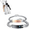 Kim Johanson Edelstahl Pärchen Schmuckset Armbänder & Ketten Affection für verliebte Roségold & Schwarz mit Cubic Zirkonia inkl. Schmuckbeutel