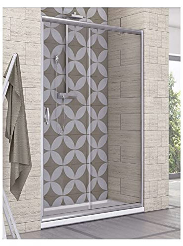 Porta doccia per Nicchia cristallo 6 mm apertura scorrevole laterale reversibile, Larghezza 160 cm, H 190 cm, Cristallo TRASPARENTE