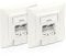 PureLink SET-MCA200-02 CAT.6a Netzwerkdose Unterputz 2x RJ45 Buchse weiß