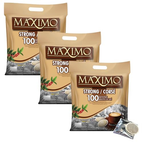 MAXIMO Corsé | 3x100 Dosettes de café compatibles SENSEO® | Emballage individuel pour une meilleure conservation et une hygiène irréprochable