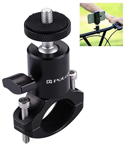 PULUZ Bike Motorcycle Camera Handlebar Mount for Gopro, Aluminum Alloy Bicycle Mount Bracket for GoPro HERO 12/11/10/9/8/7/6/5/4/3/Session, DJI OSMO Action Camera
