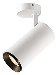 SLV Deckenaufbauleuchte NUMINOS® SPOT DALI L / LED Spot, Fluter, Deckenstrahler, Deckenleuchte, Aufbau-Leuchte, Innen-Beleuchtung / 3000K 28W 2400lm weiß dimmbar 60Grad