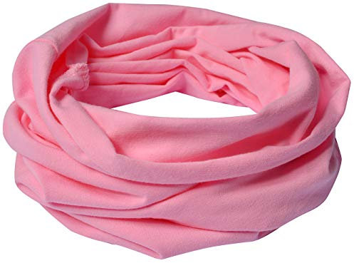 Miobo Kinder Baumwolle Loopschal Schlauchschal Rundschal Halstuch Rosa-S