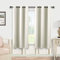 Cremeweiße Vorhänge 114.4 cm Länge für kleine Fenster, kurzes 2 Paneele, Set Raumverdunkelung, Verdunkelung, lichtblockierende Wärmeösen, Vorhang für Schlafzimmer, 86.4x114.4 cm, Elfenbein, Beige