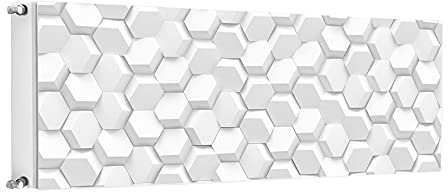 TMK ArtDeko Heizkörperverkleidung Magnetisch Wohnliches Ambiente Einfache Befestigung 160x60 Magnet Heizkörperabdeckung, Muster Weiß