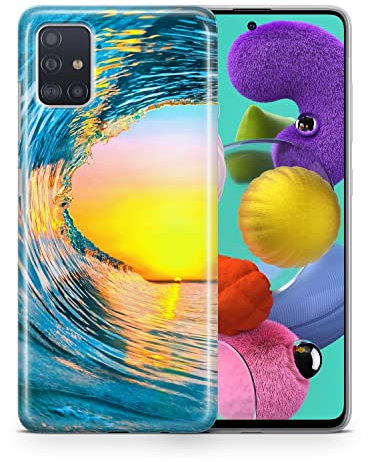 König Design Handyhülle kompatibel mit Google Pixel 5 Silikon Case Hülle Sturzsichere Back-Cover Handyhülle Welle