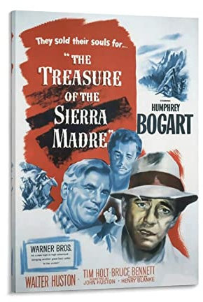 Filmposter The Treasure Of The Sierra Madre, klassisches Western-Filmposter, dekoratives Gemälde, Leinwand, Wandkunst, Wohnzimmer, Poster, Schlafzimmer, 20 x 30 cm