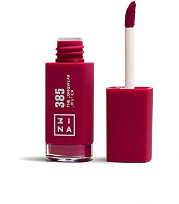 3INA MAKEUP - The Longwear Lipstick 385 - Labial Líquido Burgundy de Larga Duración con Acido Hialurónico para Hidratar los Labios - Barra de Labios Matte de Alta Pigmentación - Vegan - Cruelty Free