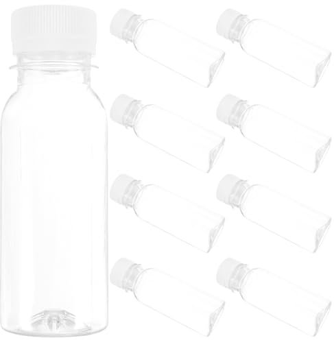 Operitacx 10 Bottiglie Di Plastica Vuote Con Tappi Anti-Perdita Contenitori per Bevande riutilizzabili Riciclabili per Uso Alimentare Bottiglie in Pet Trasparenti per Frullati, Succhi, Latte E Bevand