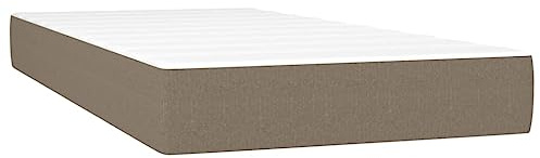 vidaXL Taschenfederkernmatratze Mittel Matratze Bett Matratzen Taschenfederkern Federkernmatratze Schaumstoffmatratze Taupe 90x200x20cm Stoff