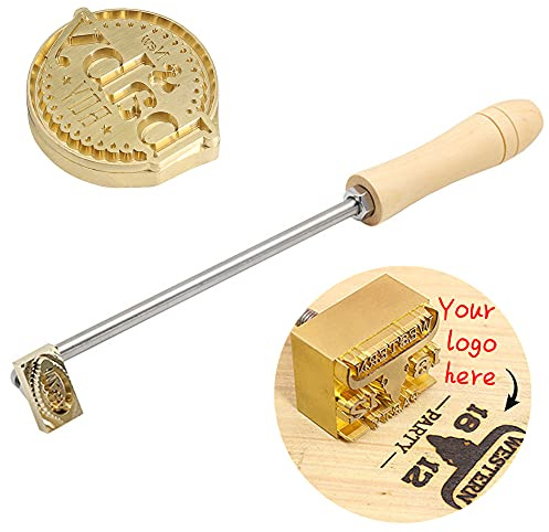 Personalisiertes Logo Kuchen Brandeisen für Holz Leder Fleisch Grillen Brander Benutzerdefinierte Steak Grill Brandeisen Hitze Design Stempel Koch Geschenk