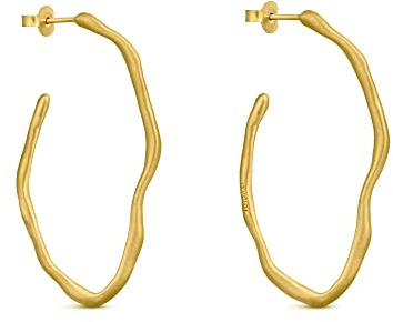 GOLDENE OHRRINGE CLARA | Entworfen von Joidart | Clara-Sammlung | 24K vergoldetes Metall | mattes Finish