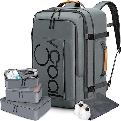 VGOAL Großer Reiserucksack für Frauen Männer, Rucksack, 40L Reiserucksack mit Flugzulassung, erweiterbarer Weekender Rucksackpa