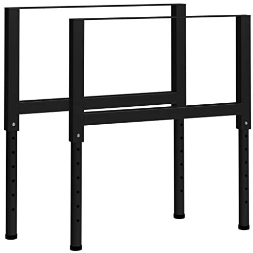 Werkbankgestell Verstellbar 2 STK. Metall 85x(69-95,5) cm Tischbeine Metall, Schwerlast Schreibtisch Beine, Langlebig Tischgestell für Moderne Couchtisch, Esstisch, Wohnzimmer