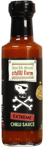 South Devon Chilli Farm Extreme Chilli Sauce | Made from Bhut Jolokia Chillies aka Ghost or Naga - Great Tasting with a Powerful Pinch of Heat – Heat Rating 10/10-100ml Bottle (Single)