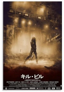 BOLNEY Kill Bill Filmposter auf Leinwand, dekoratives Gemälde, Leinwand-Wandposter und Kunstdruck, modernes Familienschlafzimmer-Dekor-Poster, 30 x 45 cm
