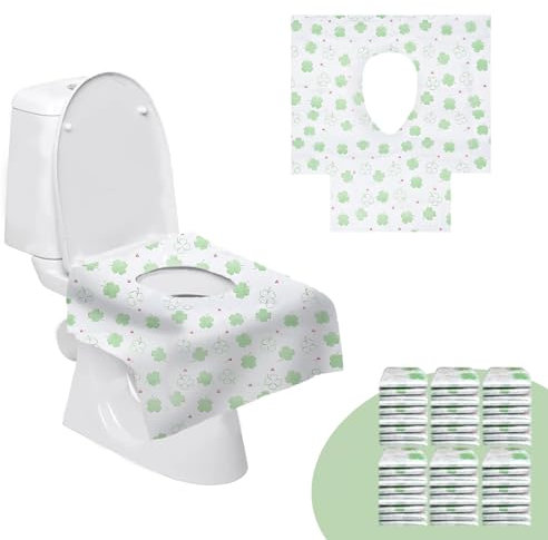 Surplex 40 Stück Einweg Toilettenauflage Toilette Auflage, Universal Toilette Liners, Sitzbezug Übergroßer WC-Sitz Matte Toilettenpapier Pad für Reisen & öffentliche Toiletten, Einzeln Verpackt
