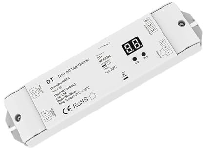 Un indirizzo DALI dimmer DALI può essere assegnato manualmente e visualizzato sul display digitale o assegnato automaticamente dal master DALI
