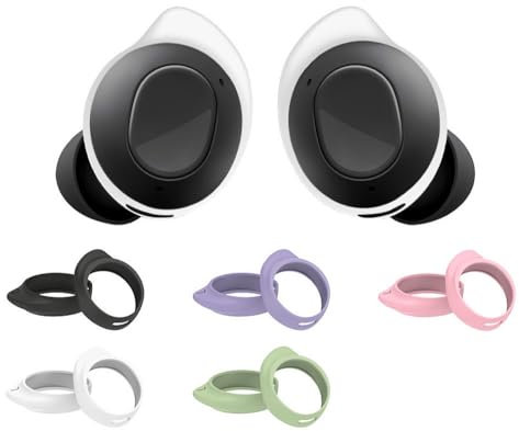 IiEXCEL 5 Pairs Galaxy Buds FE Ear Hooks, Replacement Silicone Sport Ear Tips Wing Earplug Eartips Gel Cover Fit in Case Accessories Compatible with Samsung Galaxy Buds FE - 5 Color