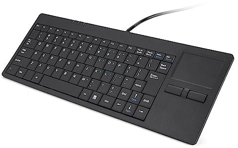 Vvikizy Tastiera Touchpad USB Design Mini per un Funzionamento Stabile e Porta HUB USB tastiera con touchpad usb 86 Tasti con Touchpad Integrato tastiera usb c italiana con touchpad Elettronica
