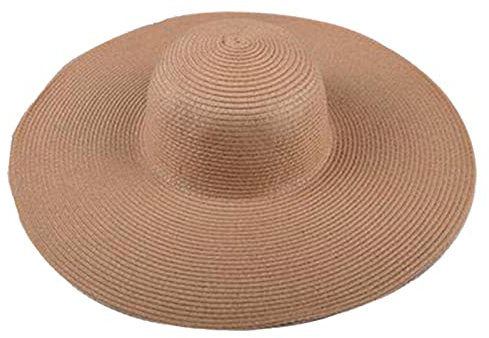 Generisch Plain Wide Brim Straw Hat for Women Wide Brim Beach Hat Sun Hat Sun Hat Bicycle Helmet, d, One Size