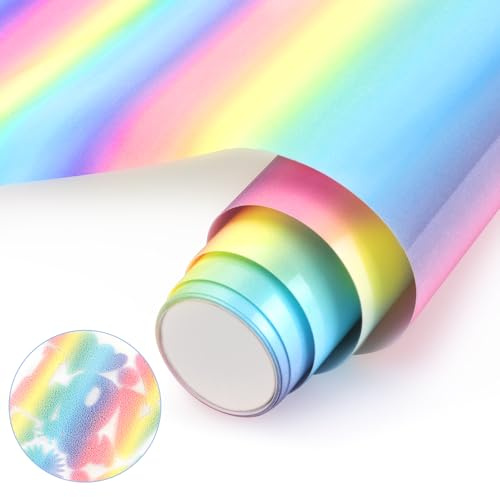 NANAPLUMS 3D-Puff Plotterfolie Textil, HTV-Bügelfolie, Farbverlauf-Lichtfarbe