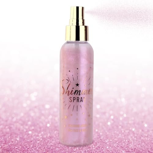 VOLLUCK Glitter Spray, di Lunga Durata Brillantini per Capelli Corpo Viso, Gitter Make up per Carnevale Halloween Natale 110 ML (Viola)