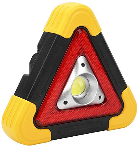 Sonew Auto-Warndreiecklampe – Notfall-Multifunktions-Arbeitsleuchte mit LED-Perlen-Design, Sicherheits-Blinkschild mit Roter und Weißer Lichtquelle – Robuster ABS-Kunststoffrahmen