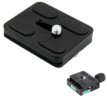 Quick Release Plate Fits Arca-Swiss Standard 50MM Tripod Mount Plate Aluminum Alloy Universal Quick Connection Plate for Dslr Camera Tripod Ballhead