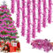 Ghirlanda Albero di Natale, 8 Pezzi/2M Decorazioni Natalizie Decorazioni Albero di Natale Viola Natale Decorazioni Casa Decorazioni Albero di Natale 16M Ghirlanda Natalizia per Porta Esterno Camino